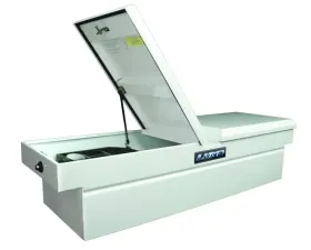 LUND 60-Inch Cross Bed Truck Tool Box Mid Size Gull Wing Steel White (16 Gauge Steel)